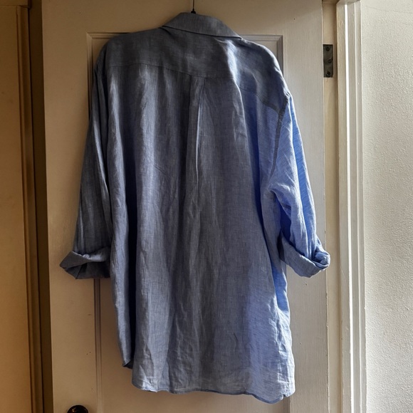 Blue Linen button down - Picture 2 of 3